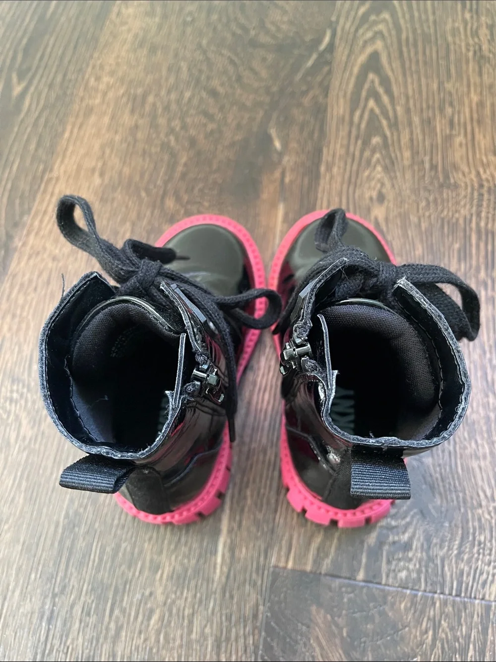 DKNY Toddler Girls Carrie Combat Zipper Closure Lace-Up Boots size 7 toddler